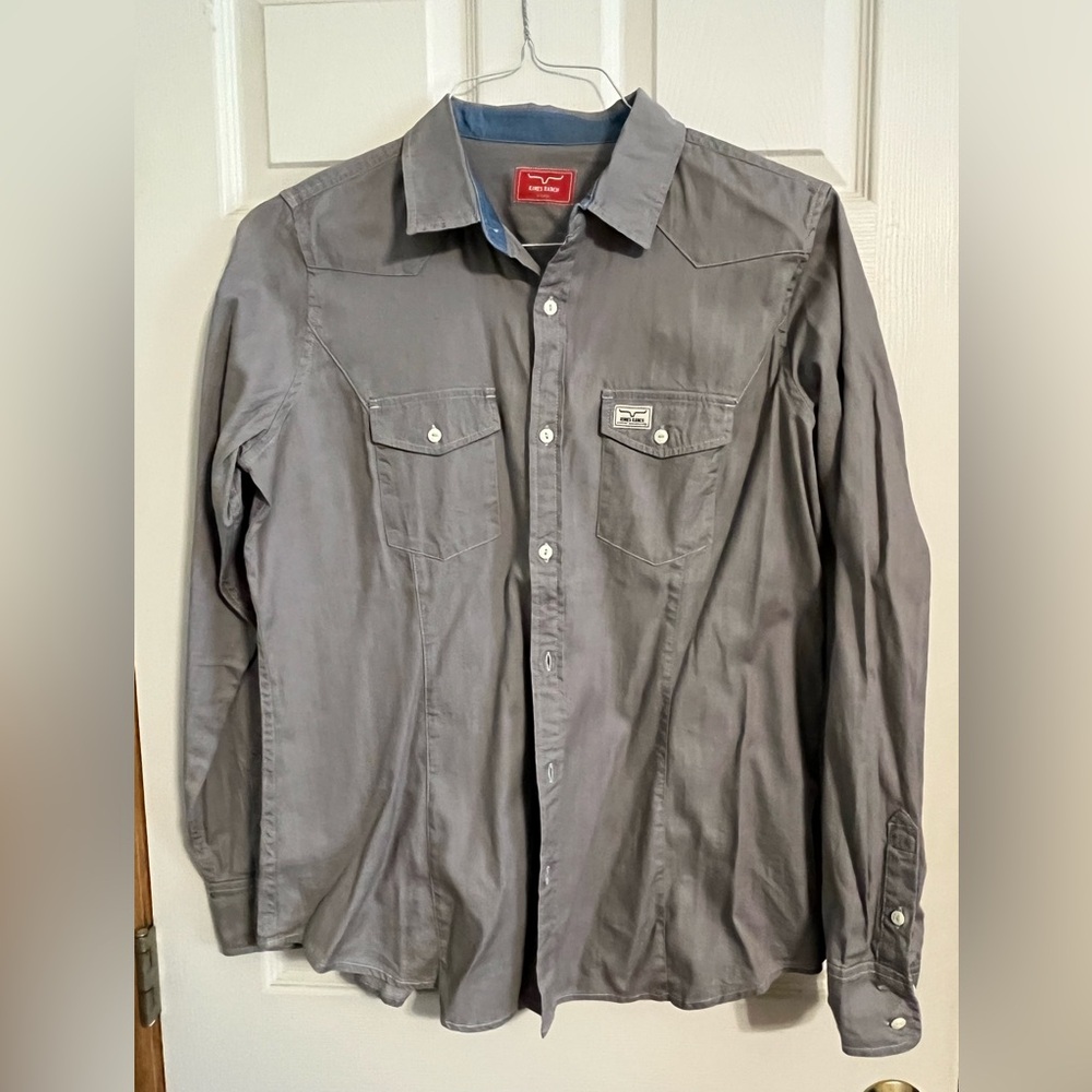 Women’s Kimes ranch Gray Button-Up shirt. XL. Excellent condition